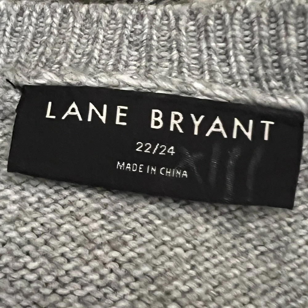 Lane Bryant Colorful Striped V-Neck Sweater 22/24